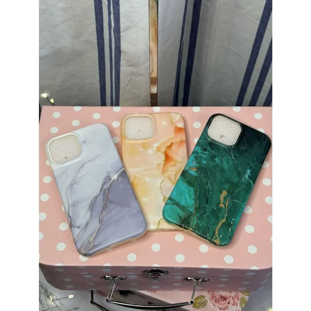 iPhone 13 Pro Max phone cases, Matte Marble Look